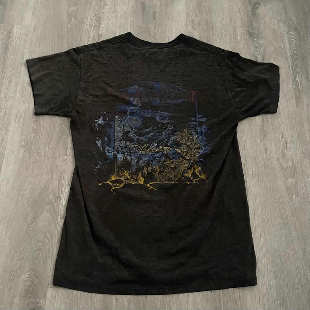 RARE Vintage 1985 Iron Maiden Live After Death Band Tour Shirt Distressed medium - Picture 2 of 9